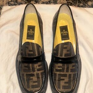 Fendi Print Loafers